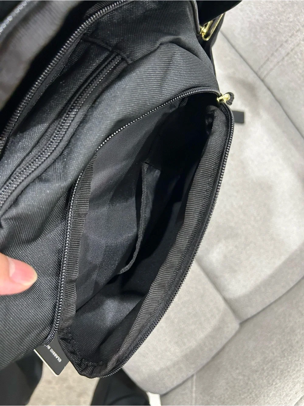 adidas classic school Black Backpack with Gold Logo new with tag